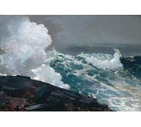 DQCJIYIGL Famous Painting Art Print Images Modern Canvas Prints Northeaster by Winslow Homer Oil Painting for Home Decor 60x90cm