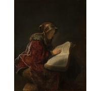 DQCJIYIGL Famous Painting Art Print Images Modern Canvas Prints Old woman reading, Probably the prophetess anna by Rembrandt van Rijn Oil Painting for Home Decor 60x90cm