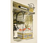 DQCJIYIGL Famous Painting Art Print Images Modern Canvas Prints Oyster Bar illustration from 'High Street' by Eric Ravilious Oil Painting for Home Decor 60x90cm