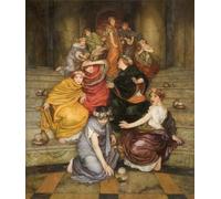 DQCJIYIGL Famous Painting Art Print Images Modern Canvas Prints Parable of the Wise and Foolish Virgins by William Oil Painting for Home Decor 60x90cm