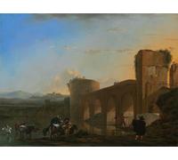 DQCJIYIGL Famous Painting Art Print Images Modern Canvas Prints Piazza Del Mercato Vecchio Florence by Jan Van Der Straet Oil Painting for Home Decor 60x90cm