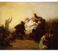 DQCJIYIGL Famous Painting Art Print Images Modern Canvas Prints Pizarro Seizing the Inca of Peru by John Everett Millais Oil Painting for Home Decor 60x90cm