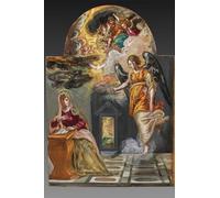DQCJIYIGL Famous Painting Art Print Images Modern Canvas Prints Portable Altar Left Door on the Backside Annunciation by El Greco Oil Painting for Home Decor 60x90cm