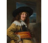 DQCJIYIGL Famous Painting Art Print Images Modern Canvas Prints Portrait of a Member of the Haarlem Civic Guard by Frans Hals Oil Painting for Home Decor 60x90cm