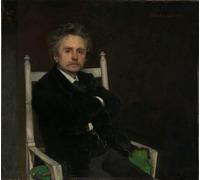 DQCJIYIGL Famous Painting Art Print Images Modern Canvas Prints Portrait of the Composer Edvard Grieg by Hjalmer Eilif Emanuel Peterssen Oil Painting for Home Decor 60x90cm