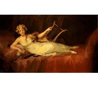 DQCJIYIGL Famous Painting Art Print Images Modern Canvas Prints Portrait of the Th Marquesa De As the Muse Euterpe by Francisco De Goya Oil Painting for Home Decor 60x90cm