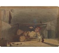 DQCJIYIGL Famous Painting Art Print Images Modern Canvas Prints Sam Weller's Landlord in the Fleet by Jamess Abbott Mcneill Whistler Oil Painting for Home Decor 60x90cm