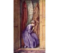 DQCJIYIGL Famous Painting Art Print Images Modern Canvas Prints She Hid Her Face in the Folds of a Certain Dear Old Gown by Harold Copping Oil Painting for Home Decor 60x90cm