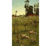 DQCJIYIGL Famous Painting Art Print Images Modern Canvas Prints Sheep in an Orchard Alice Mary Havers Oil Painting for Home Decor 60x90cm