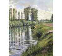 DQCJIYIGL Famous Painting Art Print Images Modern Canvas Prints Small Branch of the Seine at Argenteuil by Gustave Caillebotte Oil Painting for Home Decor 60x90cm