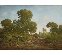 DQCJIYIGL Famous Painting Art Print Images Modern Canvas Prints Springtime by Pierre Etienne Theodore Rousseau Oil Painting for Home Decor 60x90cm