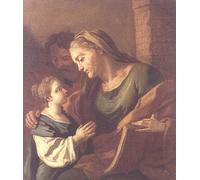 DQCJIYIGL Famous Painting Art Print Images Modern Canvas Prints St Anne Instructing the Christ Child by Francesco De Mura Oil Painting for Home Decor 60x90cm
