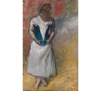 DQCJIYIGL Famous Painting Art Print Images Modern Canvas Prints Standing Woman Seen From the Front Clasping Her Corset by Edgar Degas Oil Painting for Home Decor 60x90cm