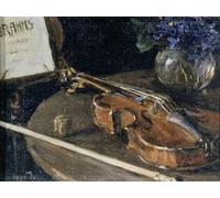 DQCJIYIGL Famous Painting Art Print Images Modern Canvas Prints Study of Violin and Bow by Stanhope Alexander Forbes Oil Painting for Home Decor 60x90cm