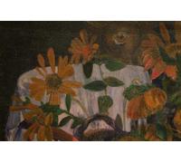 DQCJIYIGL Famous Painting Art Print Images Modern Canvas Prints Sunflowers on an Armchair by Paul Gauguin Oil Painting for Home Decor 60x90cm