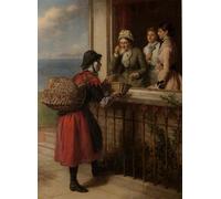 DQCJIYIGL Famous Painting Art Print Images Modern Canvas Prints Tenby Fisherwoman by William Powell Frith Oil Painting for Home Decor 60x90cm