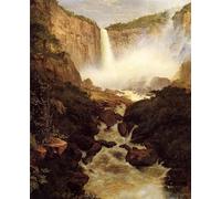 DQCJIYIGL Famous Painting Art Print Images Modern Canvas Prints Tequendama Falls Near Bogota by Frederic Edwin Church Oil Painting for Home Decor 60x90cm