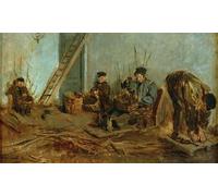 DQCJIYIGL Famous Painting Art Print Images Modern Canvas Prints The basket weavers by Max Liebermann Oil Painting for Home Decor 60x90cm