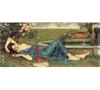 DQCJIYIGL Famous Painting Art Print Images Modern Canvas Prints the Beautiful Lady Without Mercy by John William Waterhouse Oil Painting for Home Decor 60x90cm