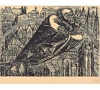 DQCJIYIGL Famous Painting Art Print Images Modern Canvas Prints the Cathedrals by Ernst Barlach Oil Painting for Home Decor 60x90cm