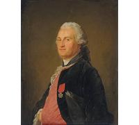 DQCJIYIGL Famous Painting Art Print Images Modern Canvas Prints the Comte by Jean Baptiste Perronneau Oil Painting for Home Decor 60x90cm