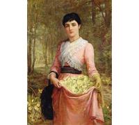 DQCJIYIGL Famous Painting Art Print Images Modern Canvas Prints the Daughters of Our Empire the Primrose by Edwin Longsden Long Oil Painting for Home Decor 60x90cm