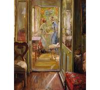 DQCJIYIGL Famous Painting Art Print Images Modern Canvas Prints the Daughters of the Artist in the Porch by Fritz Von Uhde Oil Painting for Home Decor 60x90cm