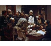 DQCJIYIGL Famous Painting Art Print Images Modern Canvas Prints the Dissection Course of the Doctor Claude Bernard in the Presence by Leon Augustin Lhermitte Oil Painting for Home Decor 60x90cm