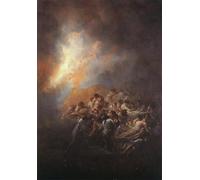 DQCJIYIGL Famous Painting Art Print Images Modern Canvas Prints the Fire by Francisco De Goya Oil Painting for Home Decor 60x90cm