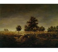 DQCJIYIGL Famous Painting Art Print Images Modern Canvas Prints the Forest At Fountainbleu by Theodore Rousseau Oil Painting for Home Decor 60x90cm