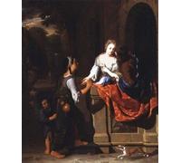 DQCJIYIGL Famous Painting Art Print Images Modern Canvas Prints the Fortune Teller by Nicolaes Verkolje Oil Painting for Home Decor 60x90cm