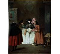 DQCJIYIGL Famous Painting Art Print Images Modern Canvas Prints the Fortune Teller Painting by Pietro Longhi Oil Painting for Home Decor 60x90cm