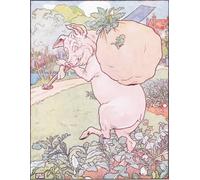 DQCJIYIGL Famous Painting Art Print Images Modern Canvas Prints the Little Pig Got Up At Five and Got the Turnips by Leonard Leslie Brooke Oil Painting for Home Decor 60x90cm