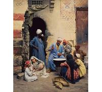 DQCJIYIGL Famous Painting Art Print Images Modern Canvas Prints the Milk Seller Cairo by Ludwig Deutsch Oil Painting for Home Decor 60x90cm