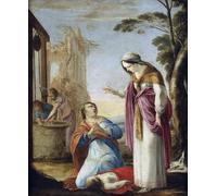DQCJIYIGL Famous Painting Art Print Images Modern Canvas Prints the Miracle of Saint of Thuringia by Laurent De La Hyre Oil Painting for Home Decor 60x90cm