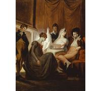 DQCJIYIGL Famous Painting Art Print Images Modern Canvas Prints the Newspaper in the Countryside by Henry Fuseli Oil Painting for Home Decor 60x90cm