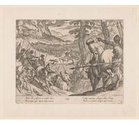 DQCJIYIGL Famous Painting Art Print Images Modern Canvas Prints the of Alexander the Great Encircles the Enemy Troops with Fire by Antonio Tempesta Oil Painting for Home Decor 60x90cm