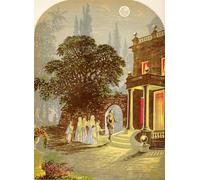 DQCJIYIGL Famous Painting Art Print Images Modern Canvas Prints the Pilgrims Arriving At the Inn From the Pilgrims Progress by Alexander Lydon Oil Painting for Home Decor 60x90cm
