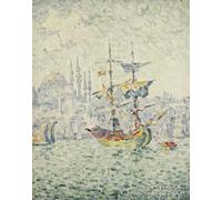 DQCJIYIGL Famous Painting Art Print Images Modern Canvas Prints the Port of Constantinople by Paul Signac Oil Painting for Home Decor 60x90cm