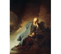 DQCJIYIGL Famous Painting Art Print Images Modern Canvas Prints The prophet jeremiah Mourning over the destruction of jerusalem, by Rembrandt van Rijn Oil Painting for Home Decor 60x90cm