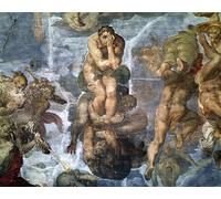 DQCJIYIGL Famous Painting Art Print Images Modern Canvas Prints the Sistine Chapel the Last Judgement Detail of One of the Damned by Buonarroti Oil Painting for Home Decor 60x90cm