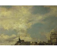 DQCJIYIGL Famous Painting Art Print Images Modern Canvas Prints the Sky Detail From Clichy Square Paris by Giovann Oil Painting for Home Decor 60x90cm