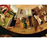 DQCJIYIGL Famous Painting Art Print Images Modern Canvas Prints the Temptation of Saint Anthony Central by Hieronymus Boske Oil Painting for Home Decor 60x90cm
