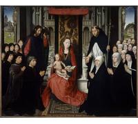 DQCJIYIGL Famous Painting Art Print Images Modern Canvas Prints the Virgin and Child Between Saint and Saint Dominica Presenting Donors by Hans Memling Oil Painting for Home Decor 60x90cm