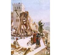 DQCJIYIGL Famous Painting Art Print Images Modern Canvas Prints Uzziah Erects Engines of War on the Walls of Jerusalem by William Brassey Hole Oil Painting for Home Decor 60x90cm