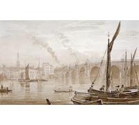 DQCJIYIGL Famous Painting Art Print Images Modern Canvas Prints View of Blackfriars Bridge From the Surrey Shore by Luke Clennell Oil Painting for Home Decor 60x90cm