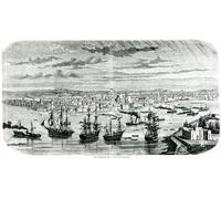 DQCJIYIGL Famous Painting Art Print Images Modern Canvas Prints View of New Orleans by Louis Le Breton Oil Painting for Home Decor 60x90cm