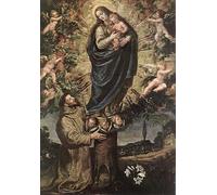 DQCJIYIGL Famous Painting Art Print Images Modern Canvas Prints Vision of St Francis of Assisi by Vicente Carducho Oil Painting for Home Decor 60x90cm
