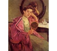DQCJIYIGL Famous Painting Art Print Images Modern Canvas Prints Woman At Her Toilette Mary Cassatt Oil Painting for Home Decor 60x90cm
