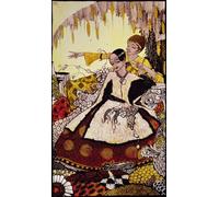 DQCJIYIGL Famous Painting Art Print Images Modern Canvas Prints Yet These Are Rotten So You're the Queen of All Are Living by Harry Clarke Oil Painting for Home Decor 60x90cm